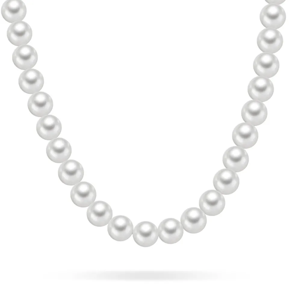 ALEXANDER – Perlekjede med hvite perler – 8 mm