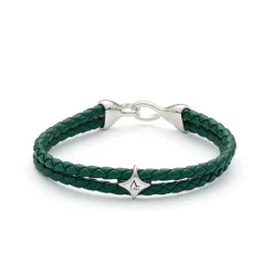 Alexander Lynggaard – Bolo Leather armbånd – 4 mm – Grønn