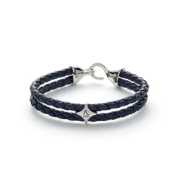 Alexander Lynggaard – Bolo Leather armbånd – 4 mm – Blå