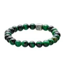 Alexander Lynggaard – ColorUp armbånd med grønn tigerøye – 8 mm