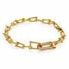 Arne Nordlie – Armbånd i forgyldt sølv med zirkonia