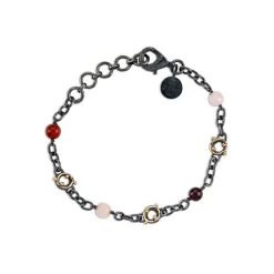 By Birdie – Armbånd – Chain Zeus Stones Red Mix