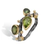 By Birdie – Grace Single Green Mix ring i sølv