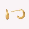 byBiehl – Ocean Flow Hoops Small Gold