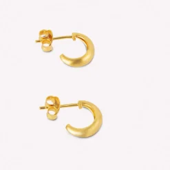byBiehl – Ocean Flow Hoops Sparkle Small sølv