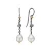 ByBirdie – Ørepynt Appia Pearl 9mm – Sort rhodniert sølv med sydhavsperler, rå diamant og diamant