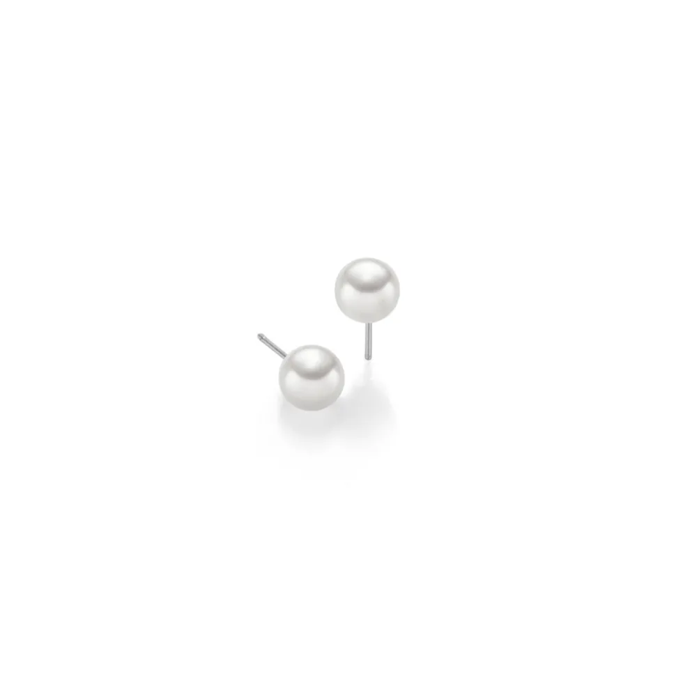 Classic by Gulldia – Ørepynt i sølv med perle, 7 mm