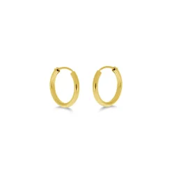 Classic by Gulldia – Øreringer i 14k gult gull, 12 mm