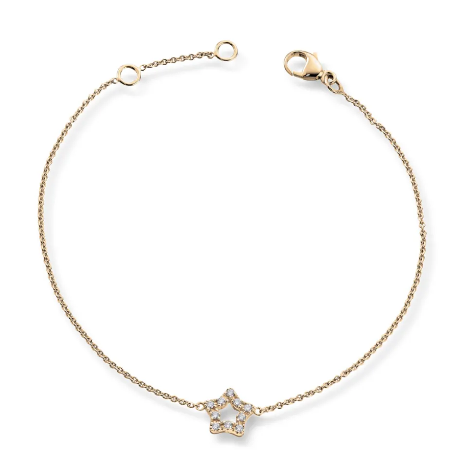 Diamonds by Frisenberg – Armlenke i gult gull med 10 diamanter, totalt 0,08 ct TW/SI