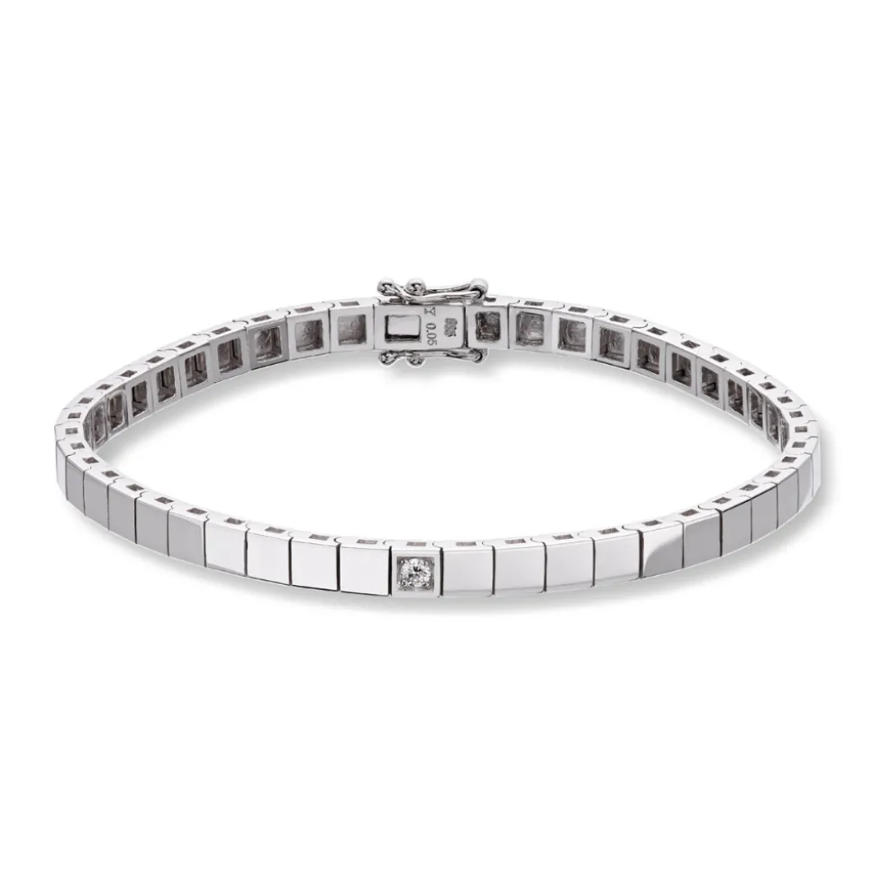 Diamonds by Frisenberg – Allianse armlenke i hvitt gull m/ 1 diamant 0,05 ct TW/SI
