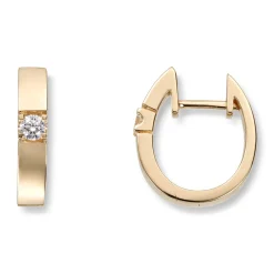 Diamonds by Frisenberg – Allianseørepynt i gult gull med 2 x 0,10 ct TW/SI diamanter