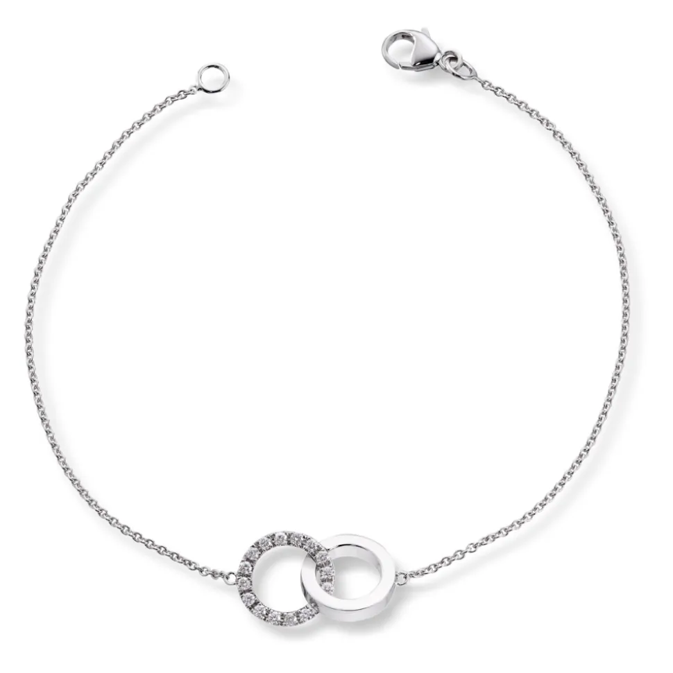 Diamonds by Frisenberg – Armlenke i Hvitt gull – Isatt 15 diamanter ialt 0,16 ct TW/SI
