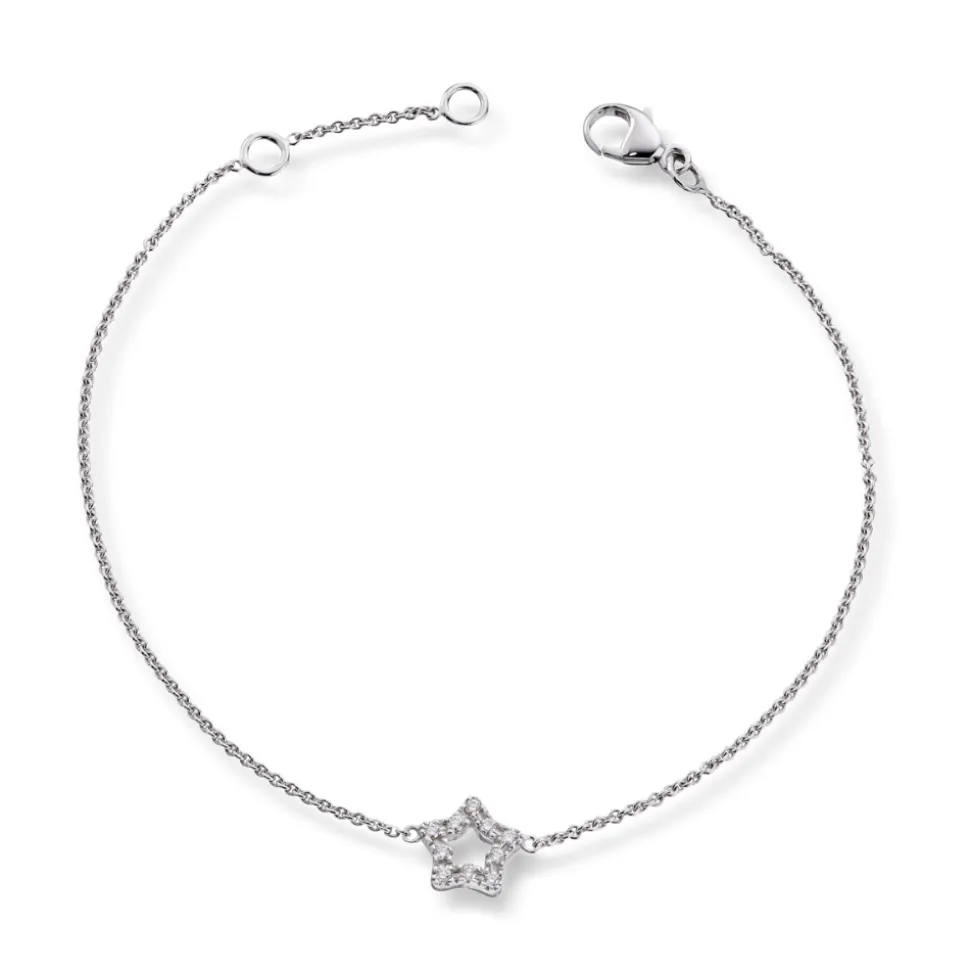 Diamonds by Frisenberg – Armlenke i hvitt gull med 10 diamanter, totalt 0,08 ct TW/SI