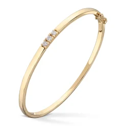 Diamonds by Frisenberg – Armring i gult gull- Allianse m/3 x 0,10 ct diamant TW/SI