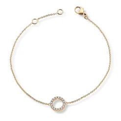 Diamonds by Frisenberg – Armlenke i gult gull med 16 diamanter, totalt 0,13 ct TW/SI