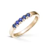 Diamonds by Frisenberg – Alliansering i gult gull med safirer – 5×0,05ct