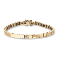 Diamonds by Frisenberg – Allianse armlenke i gult gull m/ 1 diamant 0,10 ct TW/SI