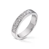 Diamonds by Frisenberg – Alliansering-Hvittgull 7×0,05 ct TW/SI-Kraftig ringskinne-Håndlaget ved eget verksted