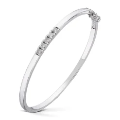 Diamonds by Frisenberg – Armring i hvitt gull- Allianse m/5 x 0,10 ct tw/si diamanter – ialt 0,50 carat