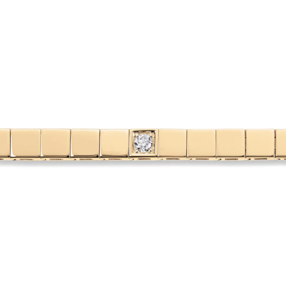 Diamonds by Frisenberg – Allianse armlenke i gult gull m/ 1 diamant 0,10 ct TW/SI