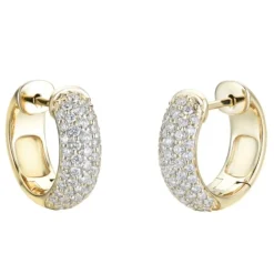 Diamonds by Frisenberg – Creoler i gult gull med diamanter 0,43 ct TW/SI1