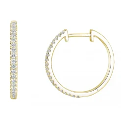 Diamonds by Frisenberg – Diamantcreoler i 14k gult gull og 21 stk. brillianter – Totalt: 0,25 ct TW/SI
