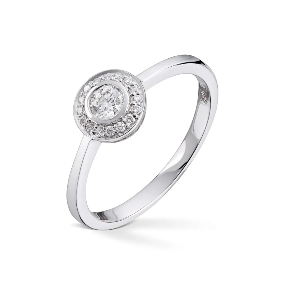 Diamonds by Frisenberg – Diamantring i hvitt gull – Totalt 0,175