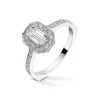 Diamonds by Frisenberg – Diamantring med emerald cut senterstein 0,50 ct TW/VS1 – Totalt 0,75 ct