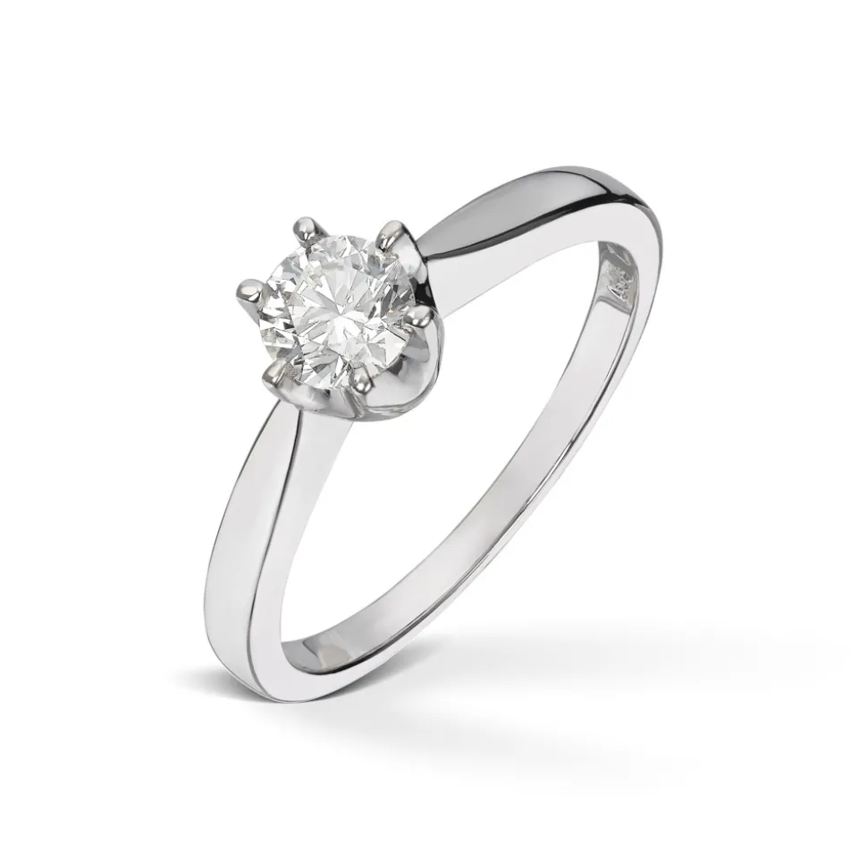 Diamonds by Frisenberg – Enstensring i hvitt gull 0,50 ct TW/SI diamant