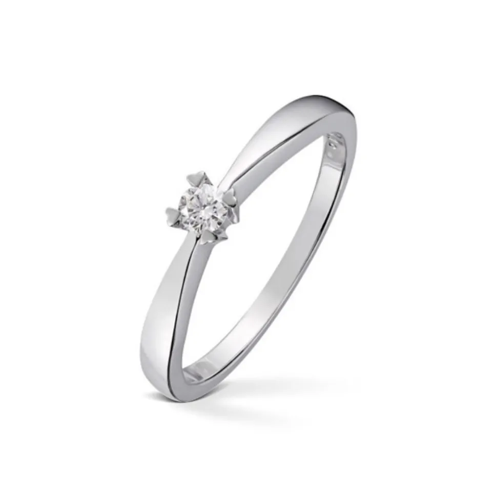 Diamonds by Frisenberg – Enstensring med hjerteklør – 0,10 ct TW/SI
