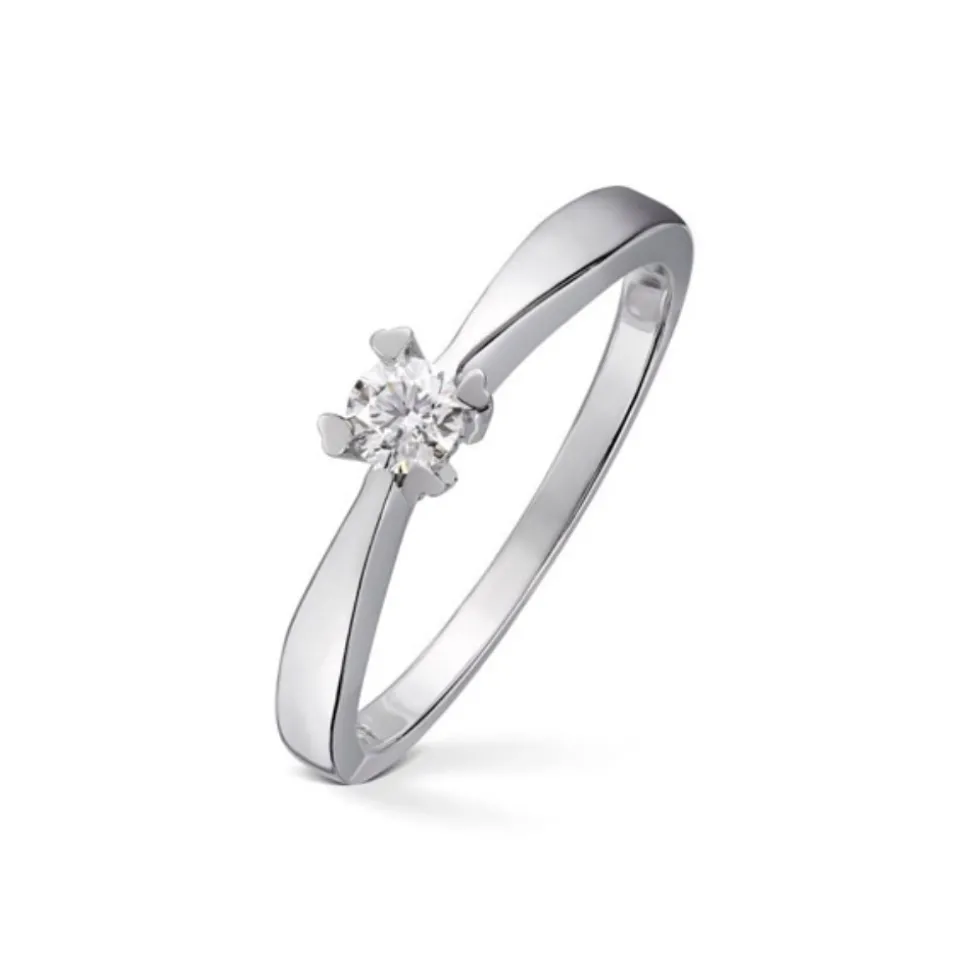 Diamonds by Frisenberg – Enstensring med hjerteklør – 0,20 ct TW/SI