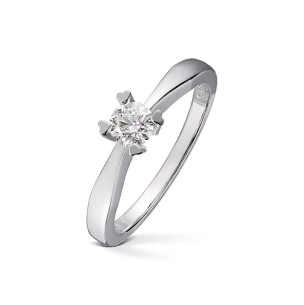 Diamonds by Frisenberg – Enstensring med hjerteklør – 0,40 ct TW/SI