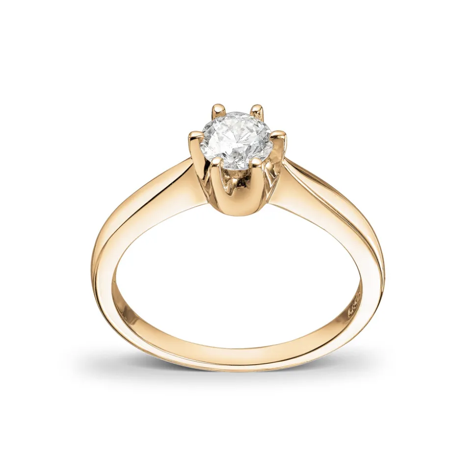 Diamonds by Frisenberg – Enstensring i gult gull 0,50 ct TW/SI diamant