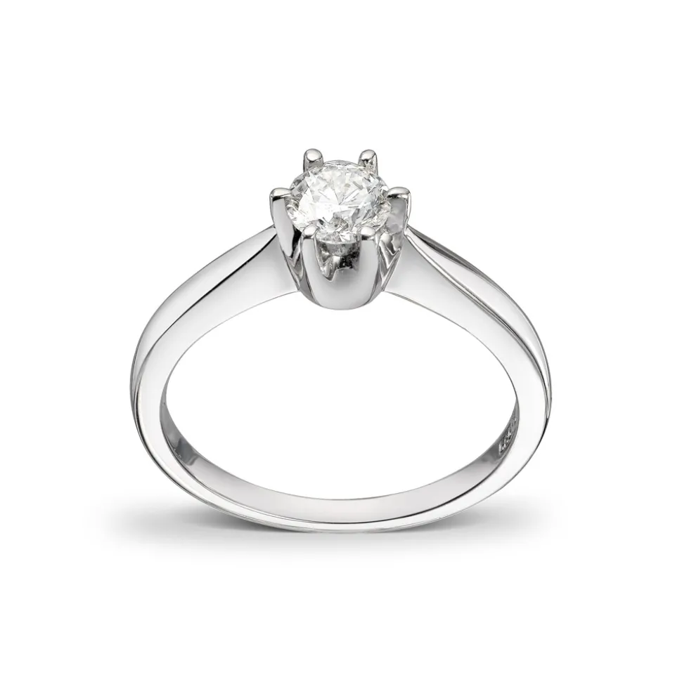 Diamonds by Frisenberg – Enstensring i hvitt gull 0,50 ct TW/SI diamant