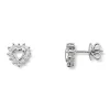 Diamonds by Frisenberg – Hjerteformet diamantørepynt i hvitt gull