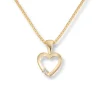 Diamonds by Frisenberg – Hjerteanheng i gult gull med 0,02 ct diamant
