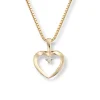 Diamonds by Frisenberg – Hjerteanheng i gult gull med 0,02 ct diamant