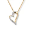 Diamonds by Frisenberg – Hjerteanheng i gult gull med totalt 0,025 ct diamanter