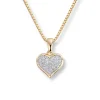 Diamonds by Frisenberg – Hjerteanheng i gult gull med totalt 0,19 ct diamanter