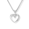Diamonds by Frisenberg – Hjerteanheng i hvitt gull med 0,02 ct diamant