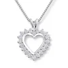 Diamonds by Frisenberg – Hjerteanheng i hvitt gull med totalt 0,765 ct diamanter