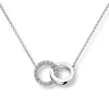 Diamonds by Frisenberg – Halssmykke i hvitt gull med 2 ringer, totalt 0,16 ct