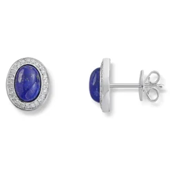 Diamonds by Frisenberg – Ørepynt i hvitt gull med lapis og diamanter 0,14ct