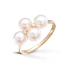Diamonds by Frisenberg – Ring i gult gull 585 med ferskvannsperler og diamanter ialt 0,03 ct TW/si1