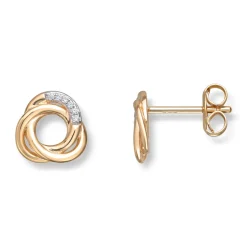 Diamonds By Frisenberg – Ørepynt i gult gull 14K/585 med diamanter ialt 0,02 ct tw/si1