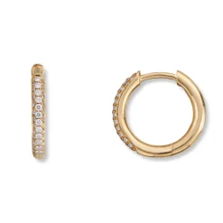 Diamonds by Frisenberg – Øreringer i gult gull, med diamanter – totalt 0,25 ct