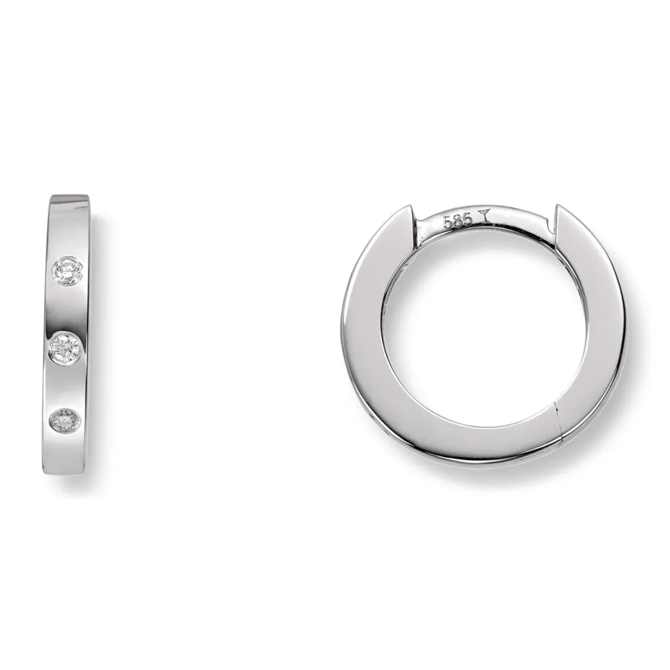 Diamonds by Frisenberg – Øreringer i hvitt gull med diamanter – totalt 0,03 ct