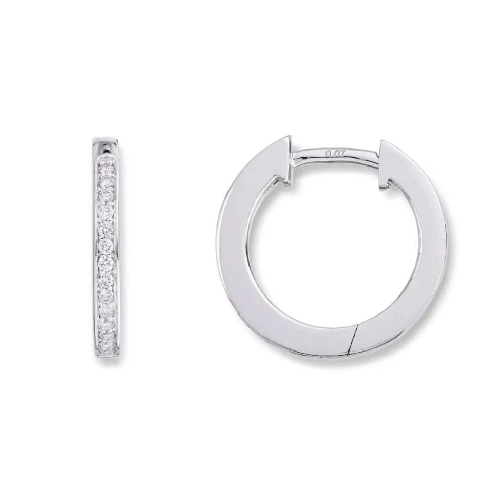 Diamonds by Frisenberg – Øreringer i hvitt gull med diamanter – totalt 0,14 ct