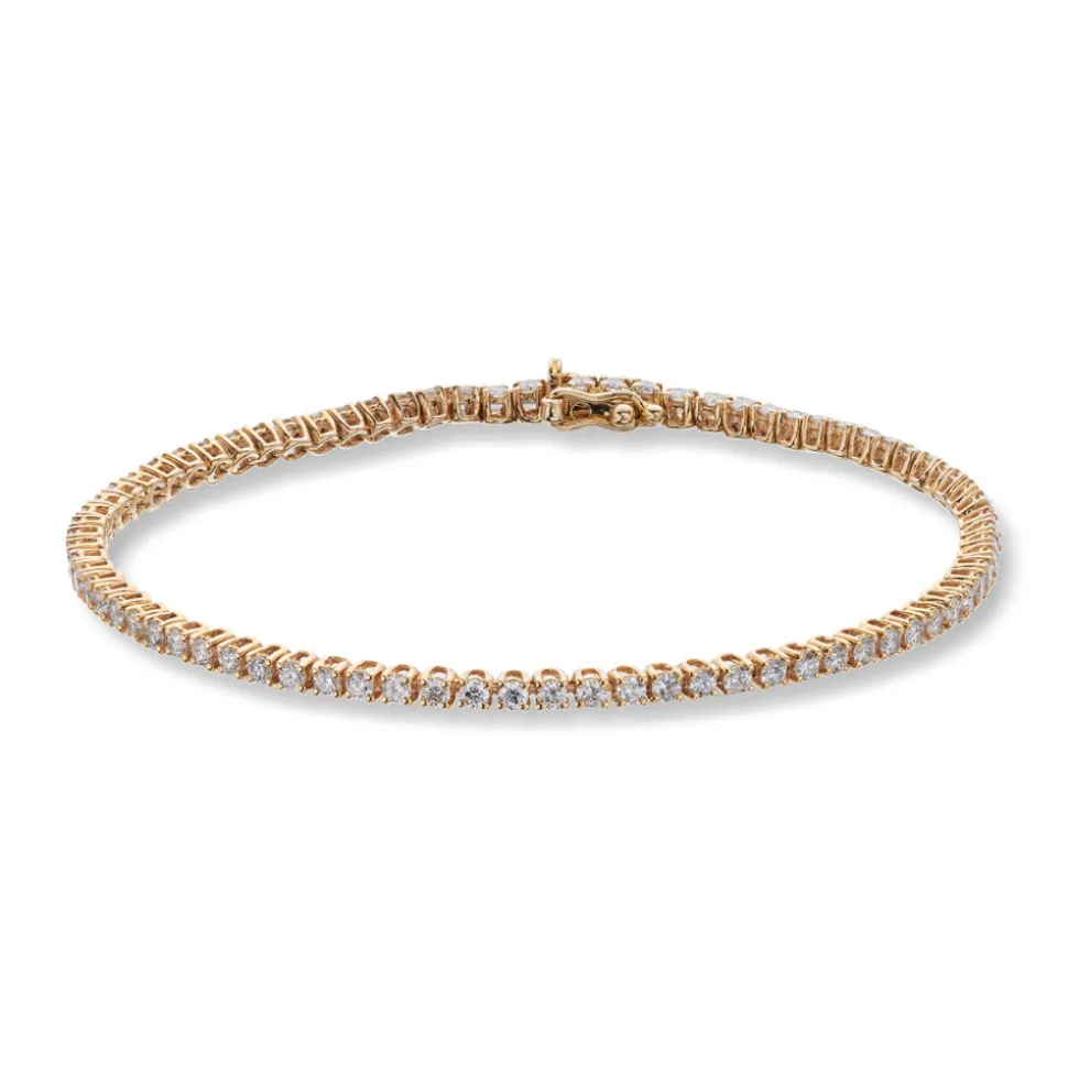 Diamonds by Frisenberg – Tennis armbånd i gult gull m/ 78 diamanter ialt 2,36 ct TW/SI