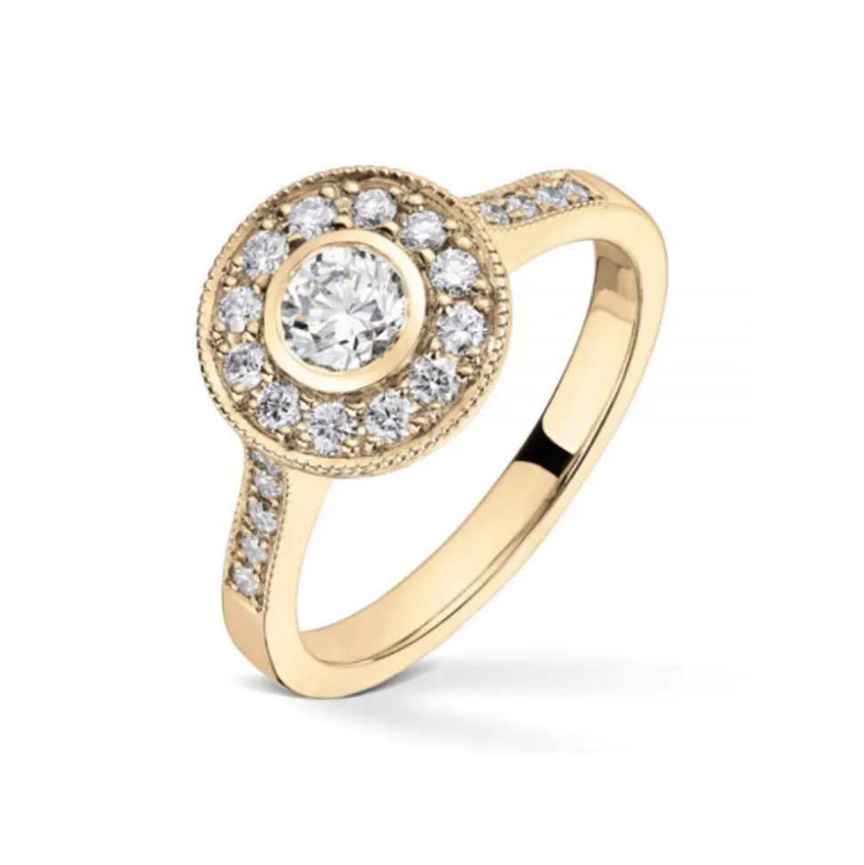 Diamonds By Frisenberg- Gult gull 14K ring – Håndlaget på eget verksted på Lillehammer
